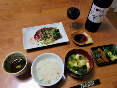 カツオのたたきと赤ワインペアリング カツオのたたきと赤ワインペアリング